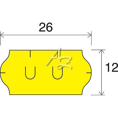 etiketa 26x12mm UNI žlutá ( sato )