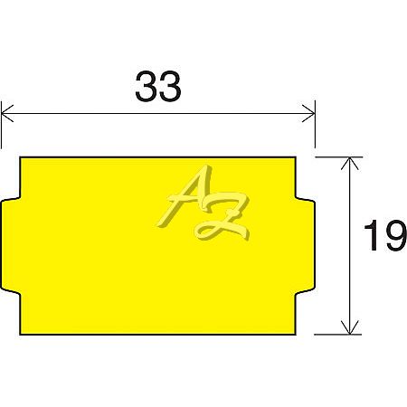 etiketa 33x19mm NOR žlutá