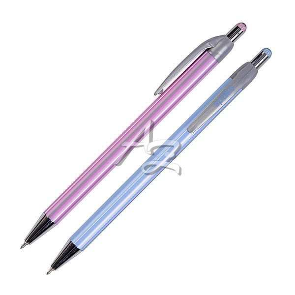 kuličkové pero Spoko Stripes 0118, mix barev, náplň Modrá