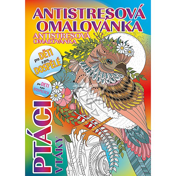 omalovánka A5, 16stran, antistresové, Ptáci