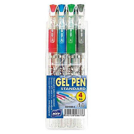 gelové pero/4barvy, sada, GS1038-4