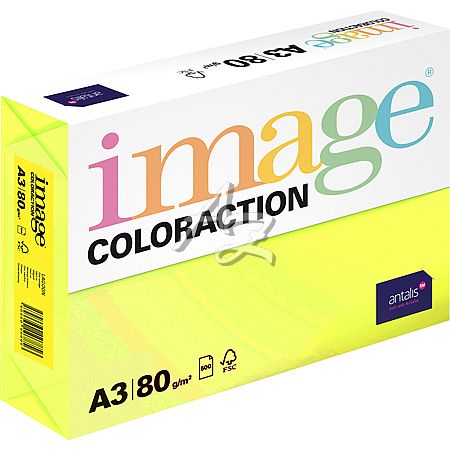 papír A3/ 80g./500l. Image Coloraction® Ibiza-žlutá reflexní