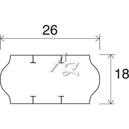 etiketa 26x18mm START PRIX bílá