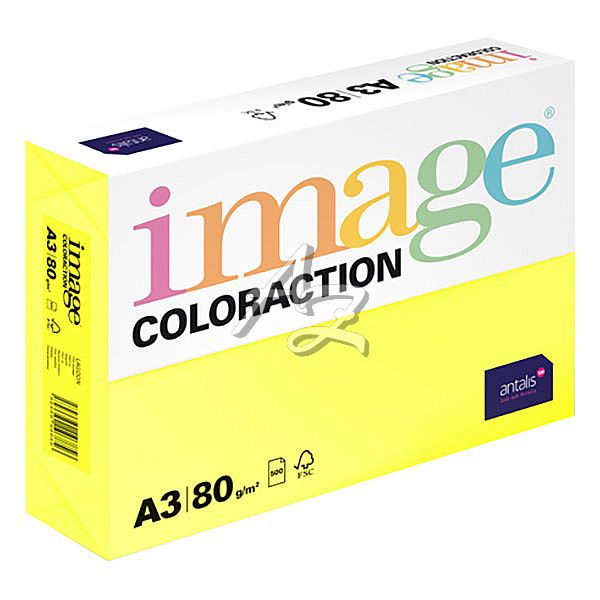 papír A3/ 80g./500l. Image Coloraction® Canary-žlutá středně