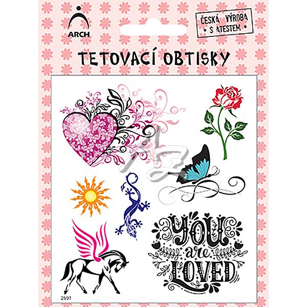 tetovací obtisky dívčí ornamenty 01 2591