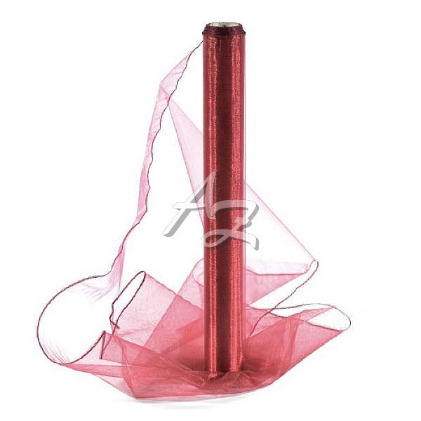 organza 40cm/10y obšitá bordó