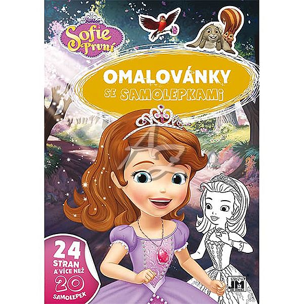 omalovánky A4, se samolepkami, Sofie První