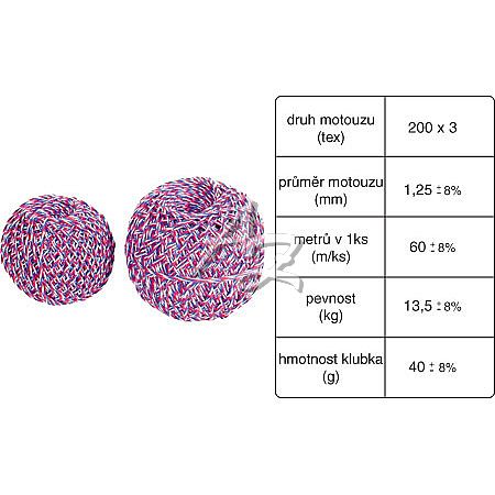 motouz lněný TRI. 40g.  200x3tex     60m