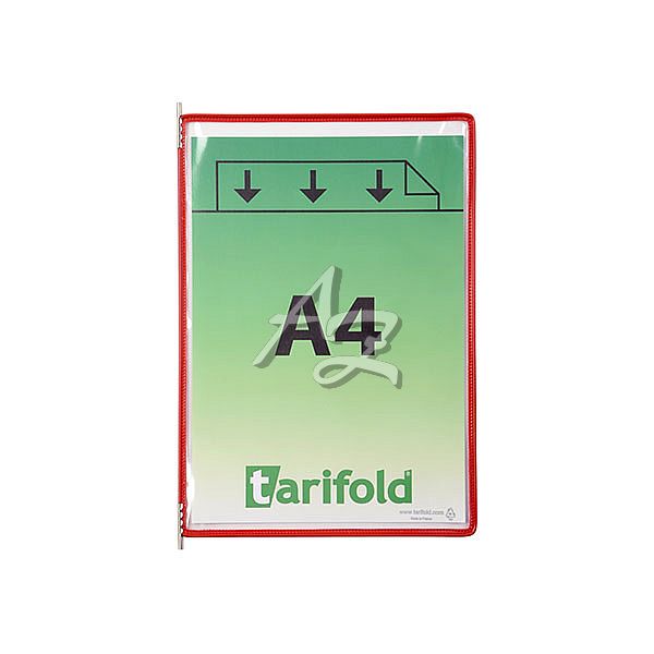 závěsný rámeček s kapsou Tarifold A4/10ks, otevřený shora, Červený