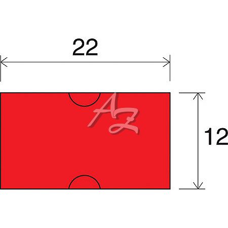 etiketa 22x12mm COLA-PLY červená