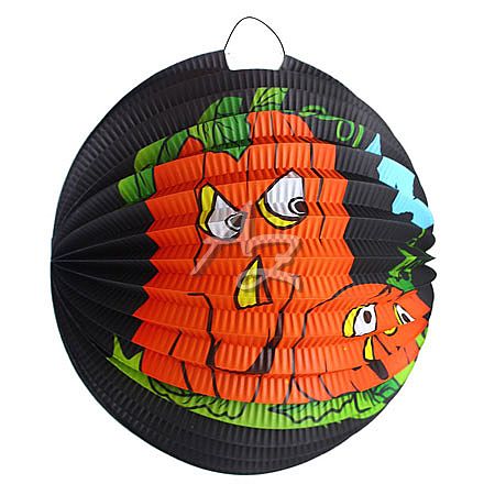 lampion koule 25cm tmavý s dýní