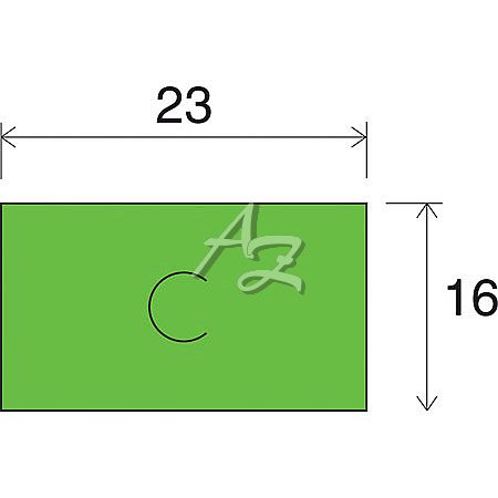 etiketa 16x23mm MOTEX zelená