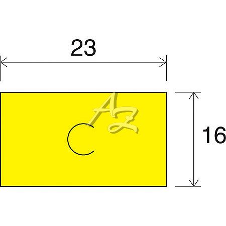 etiketa 16x23mm MOTEX žlutá