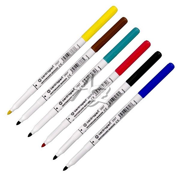 Centropen popisovač 2507 Whiteboard 1-2mm válcový hrot - barevné varianty