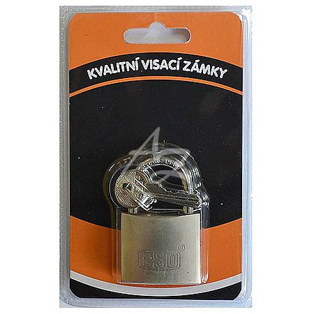 zámek visací NI-satin 30mm 3kl.