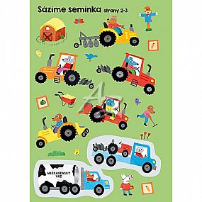 samolepková knížka, Moje první samolepkování, Traktory a náklaďáky