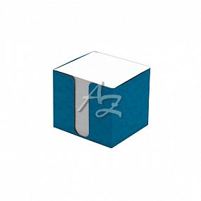 krabička modrá prešpan+náplň 8,5x8,5x8 bílá