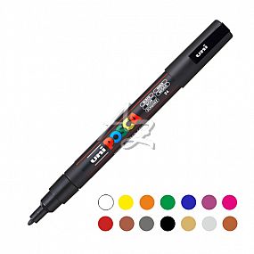 popisovač Uni Posca PC-3M  akrylový, 0,9-1,3mm, tenký kulatý hrot