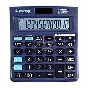 kalkulátor Donau TECH K-DT4128-01, 12místný, Černý