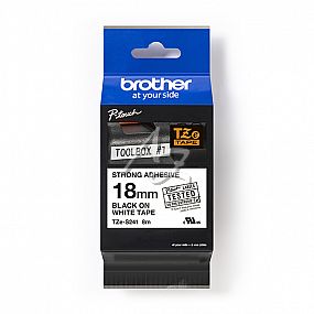 páska Brother TZE-S241, laminovaná, černý tisk/bílý podklad 18mm/8m