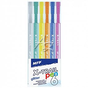 gelové pero/6ks, X-TRAIL, sada Glitter