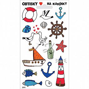 obtisky na kamínky, 95x170mm, Moře 2