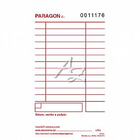 paragon 80x150mm, 50listů, číslovaný 1+1