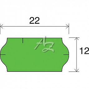 etiketa 22x12mm CONTACT zelená