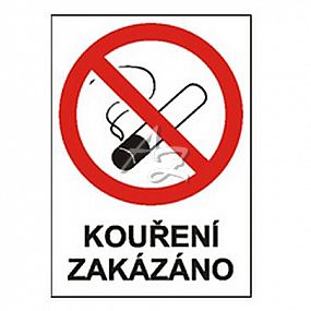 zákaz kouření A5 plast