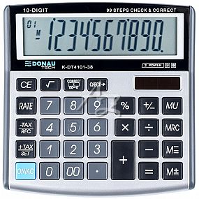 kalkulátor Donau TECH K-DT4101-38, 10místný, Stříbrný