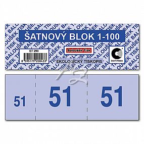 šatnové bloky 135x47mm, 1-100 čísel