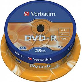 DVD-R  VERBATIM/25ks 16x SILVER,cake box