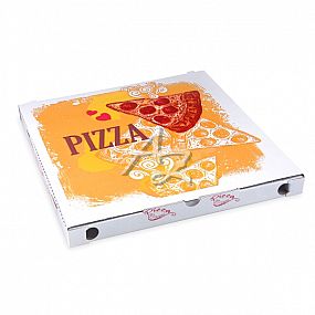 krabice na pizzu 345x345x30mm/100ks rovná potištěná