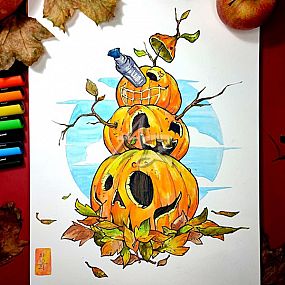 popisovač Uni Posca PC-3M/8ks, AUTUMN, sada zemitých tónů