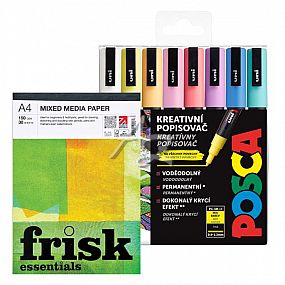 popisovač Uni Posca PC-3M/8ks sada pastelových barev