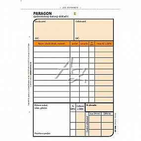paragon A6 (zjednodušený daňový doklad), NCR 2x50listů, číslovaný, (1086)