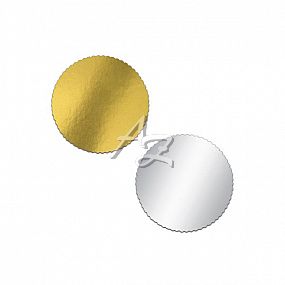 dortová podložka kruh ø8 cm zlatá/stříbrná (50 ks)
