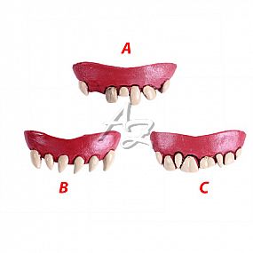 zuby gumové, 3 druhy