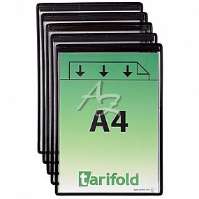 ochranný rámeček magnetický Tarifold A4/5ks, otevřený shora, Černý