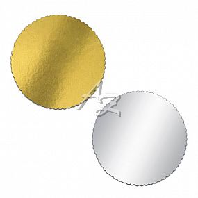 dortová podložka kruh ø30 cm zlatá/stříbrná (50 ks)
