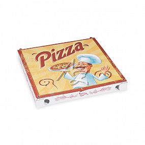 krabice na pizzu 295x295x30mm/100ks rovná potištěná