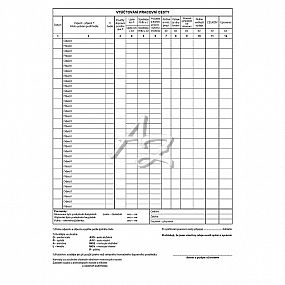 cestovní příkaz A4, 50listů, s vyúčtovaním (oboustranný)