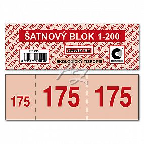 šatnové bloky 135x47mm, 1-200 čísel