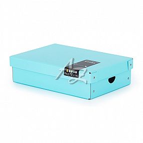 krabice malá, 355x240x90mm, lamino, PASTELINi, Modrá