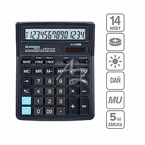 kalkulátor Donau TECH K-DT4141-01, 14místný, Černý
