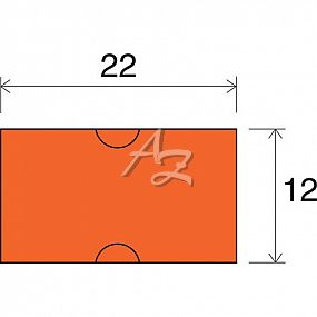 etiketa 22x12mm COLA-PLY oranžová