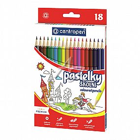 Centropen pastelky 9520 18barev, školní, 6hranné