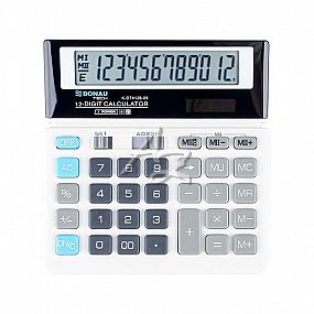 kalkulátor Donau TECH K-DT4126-09, 12místný, Bílý