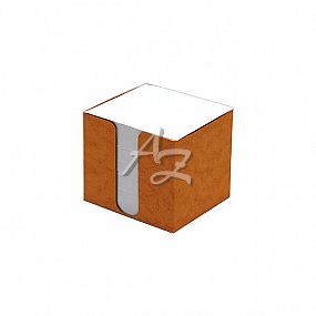 krabička oranžová prešpan+náplň 8,5x8,5x8 bílá