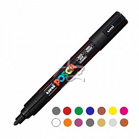 popisovač Uni Posca PC-5M  akrylový, 2,5mm, kulatý střední hrot